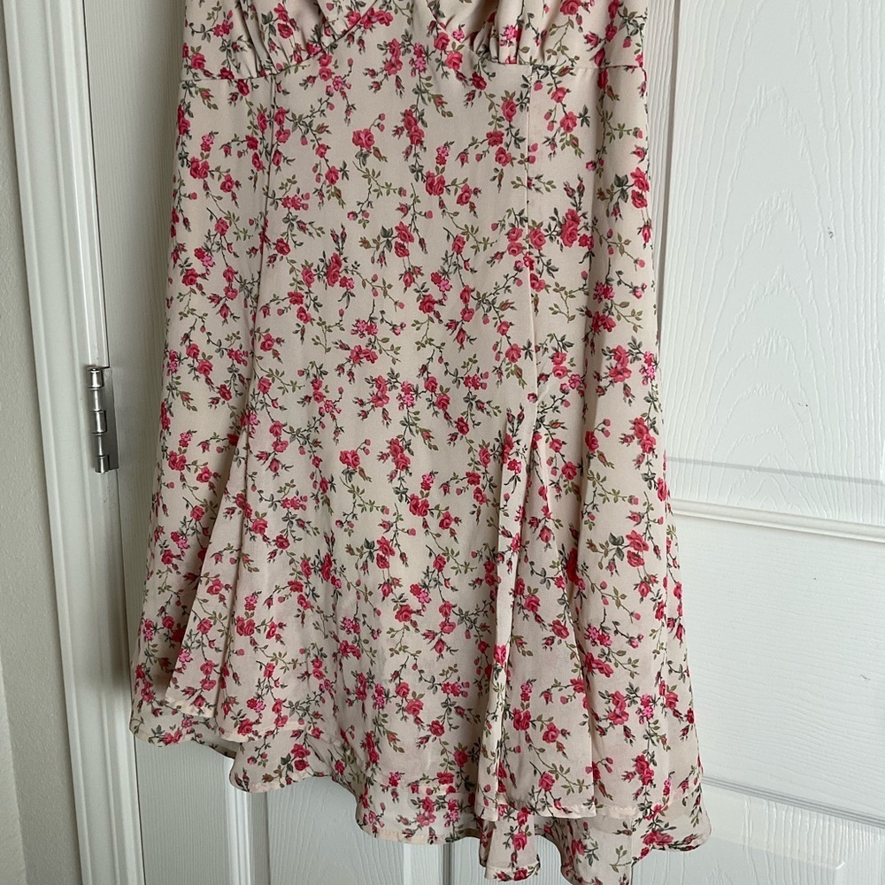 Wild Fable Floral Mini Dress in Pink and Cream size M - Picture 4 of 11